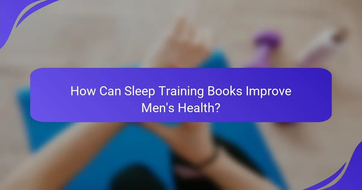 How Can Sleep Training Books Improve Men's Health?