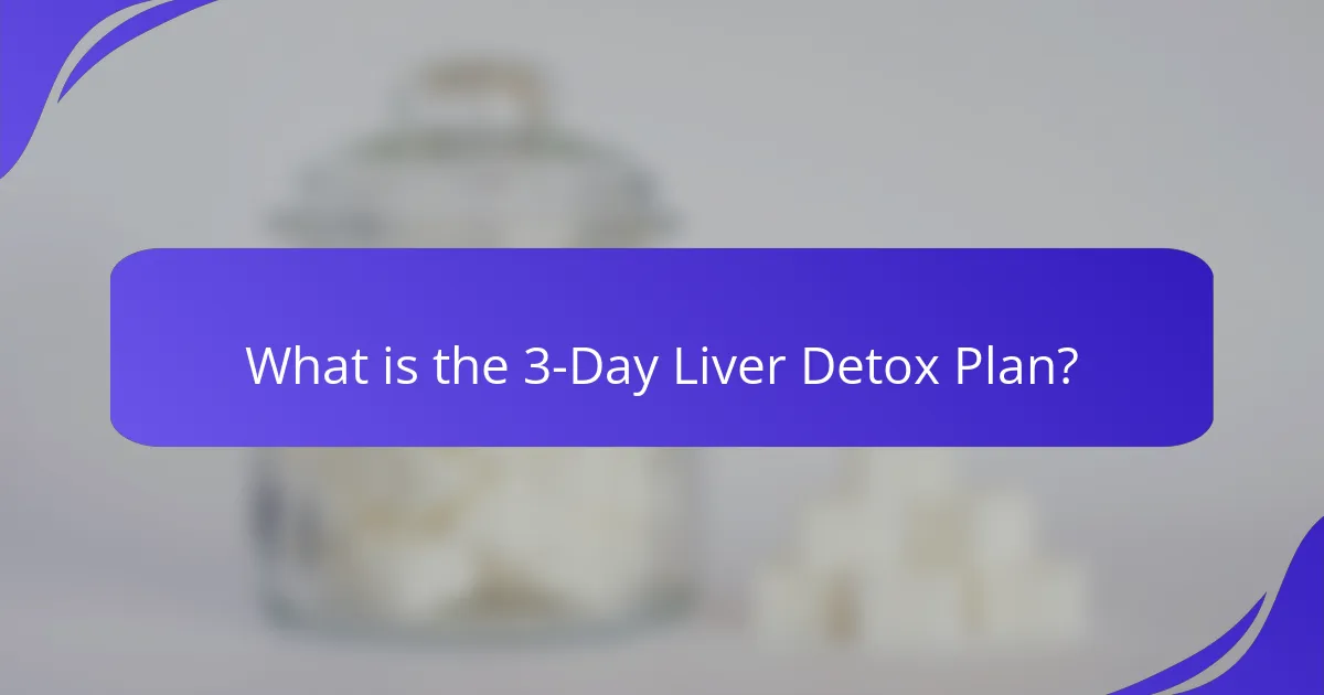 What is the 3-Day Liver Detox Plan?