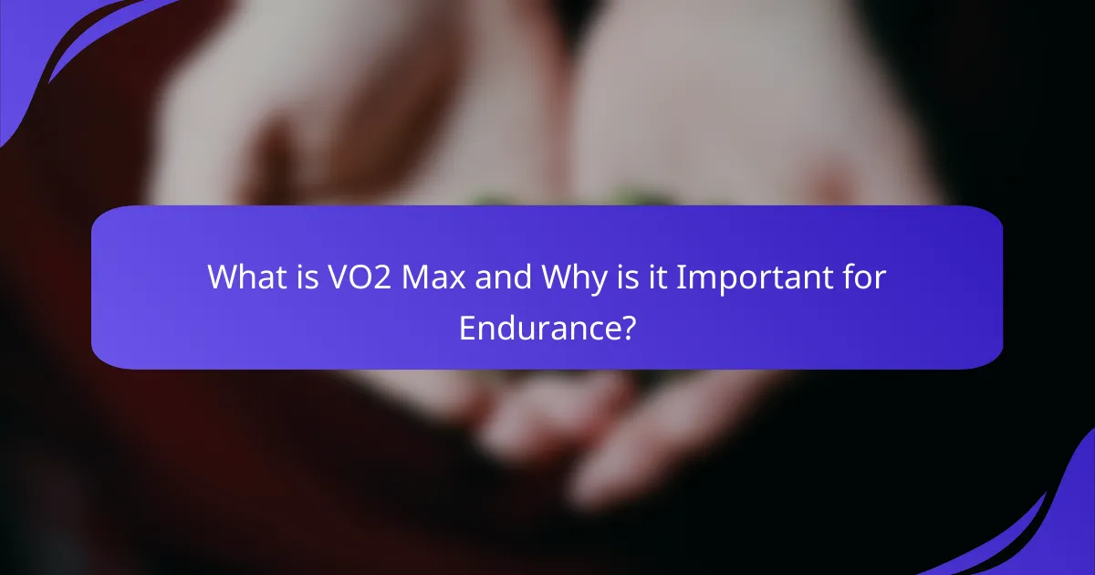 What is VO2 Max and Why is it Important for Endurance?