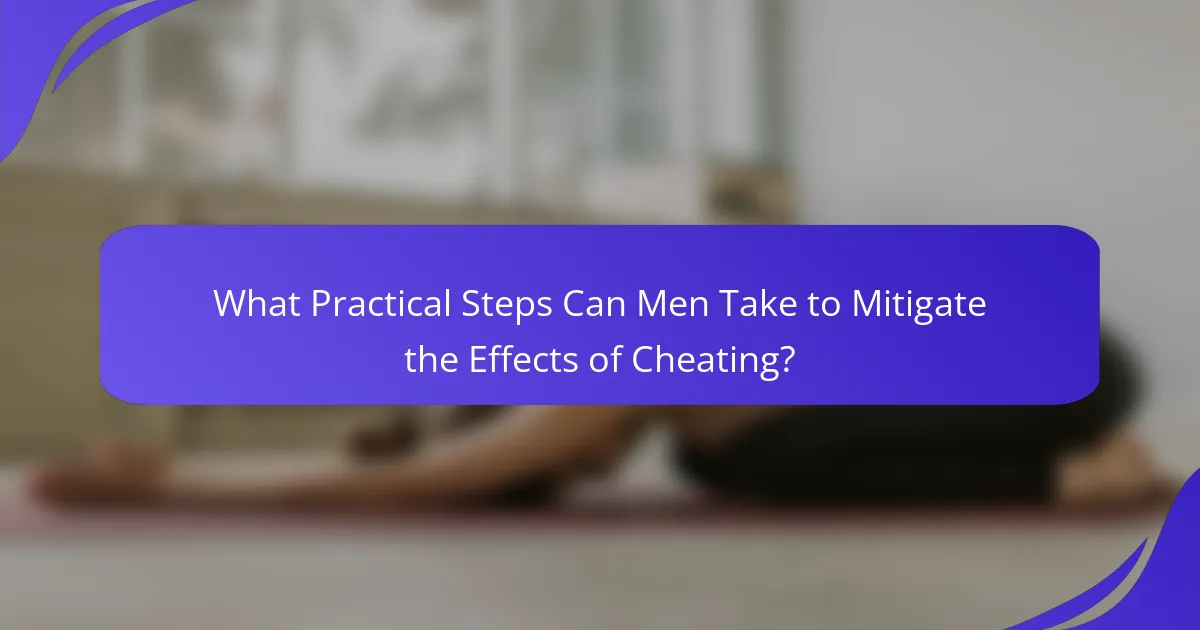 What Practical Steps Can Men Take to Mitigate the Effects of Cheating?
