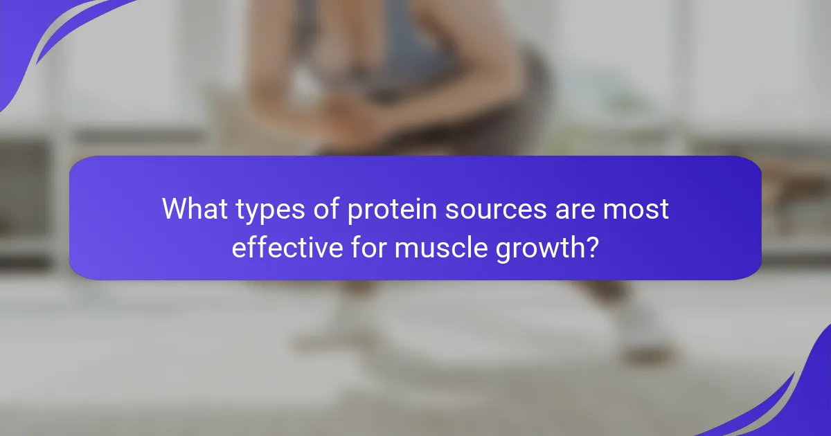 What types of protein sources are most effective for muscle growth?